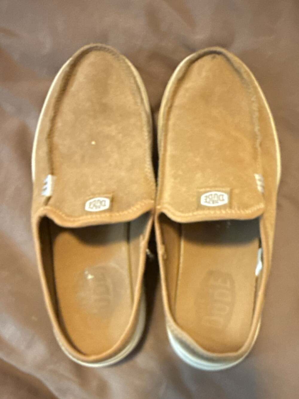 Hey Dude Women's Austin Lift Classic Tan Suede Mule Shoes Size W7